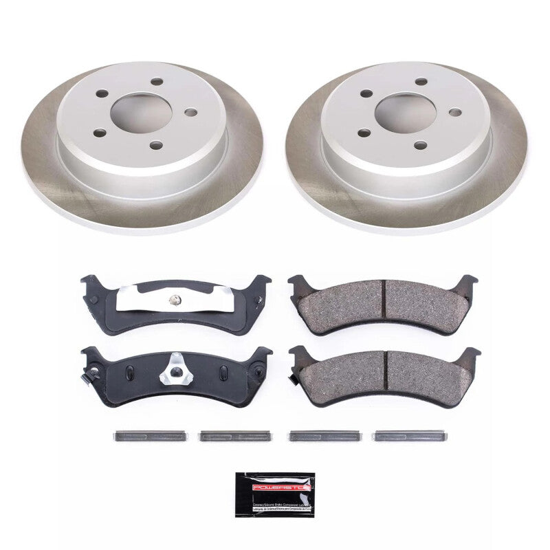 PSB Semi-Coated Rotor Kits - Power Stop 97-01 Mercury Mountaineer Rear Semi-Coated Rotor Kit