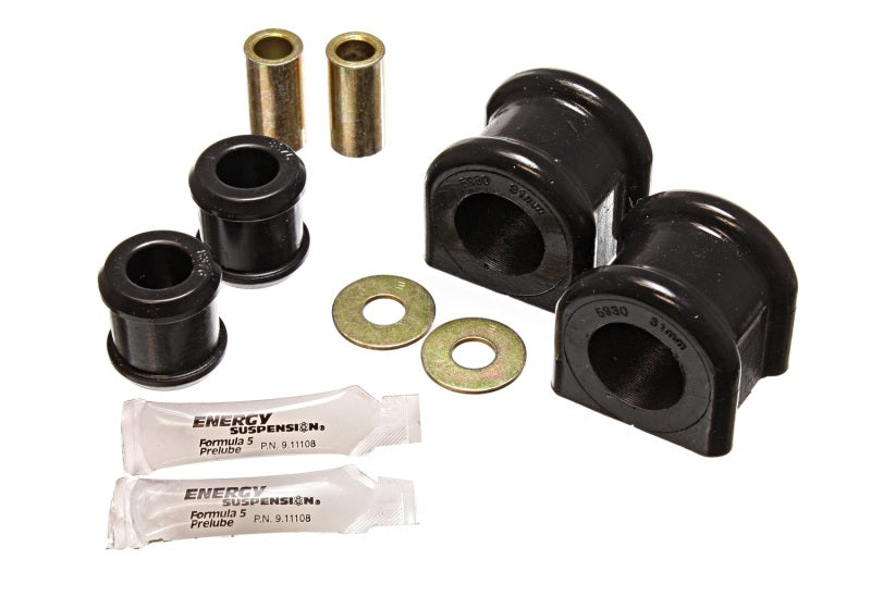 ES Sway Bar Bushings - Black - Energy Suspension 07-11 Jeep Wrangler JK Black Front 31mm Sway Bar and End Link Bushing Set