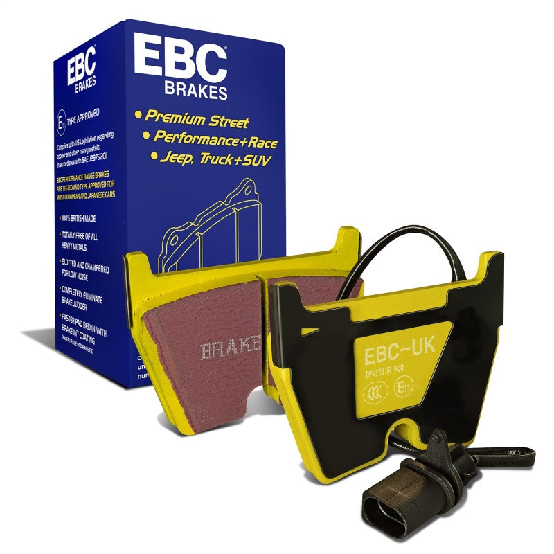 EBC Yellowstuff Brake Pad Sets - EBC 06-09 Audi RS4 4.2 (Cast Iron Rotors) Yellowstuff Front Brake Pads
