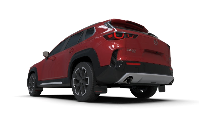 RAL UR Blk Flap/Rd Logo - Rally Armor 23-25 Mazda CX-50 (Will Not Fit CX-5) Black UR Mud Flap W/Red Logo