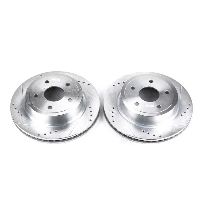 PSB Evolution Drill/Slot Rotor - Power Stop 04-06 Dodge Ram 1500 Rear Evolution Drilled & Slotted Rotors - Pair
