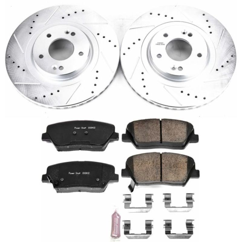 PSB Z23 Evolution Kit - Power Stop 13-18 Hyundai Santa Fe Sport Front Z23 Evolution Sport Brake Kit