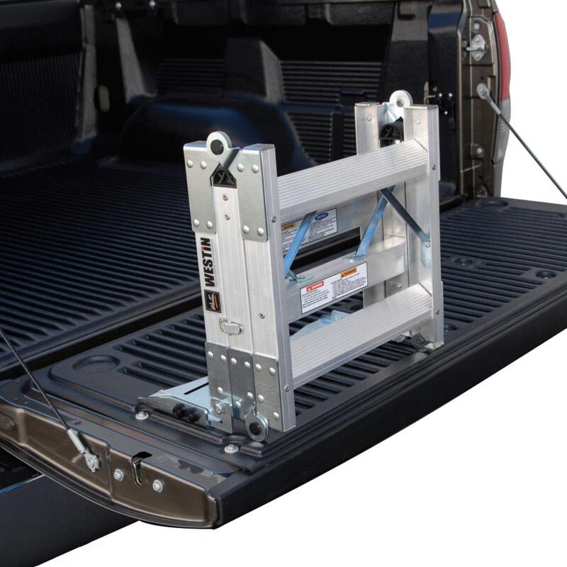 WES Truck-Pal Tailgate Ladder - Westin Truck-Pal Tailgate Ladder - Aluminum