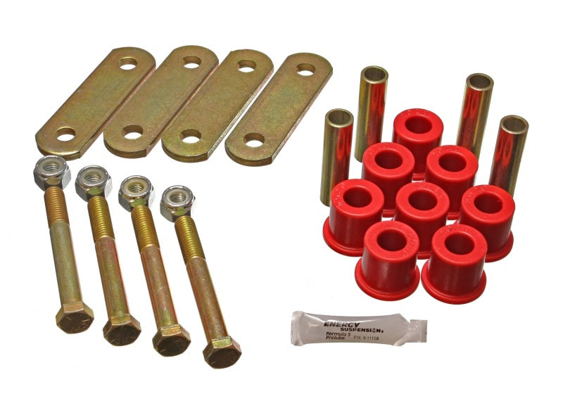 ES Spring/Shackle Bush - Red - Energy Suspension Ford Heavy Duty Shackle Set - Red