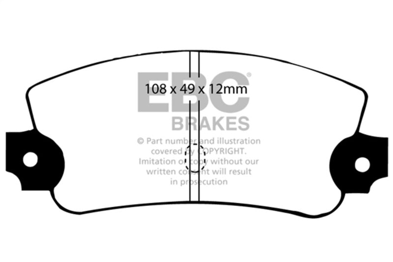 EBC Greenstuff Brake Pad Sets - EBC 75-81 Lancia Beta 1.8L Greenstuff Rear Brake Pads