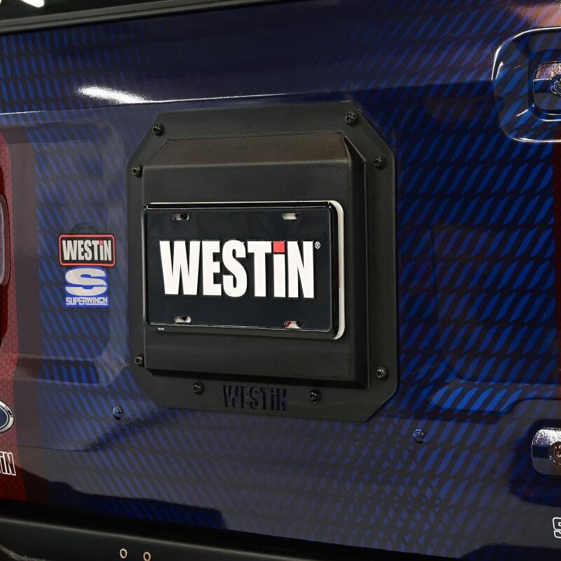 WES Tire Carrier - Westin 21-25 Ford Bronco (Excl. Sport) Spare Tire Delete Plate - Tex. Blk