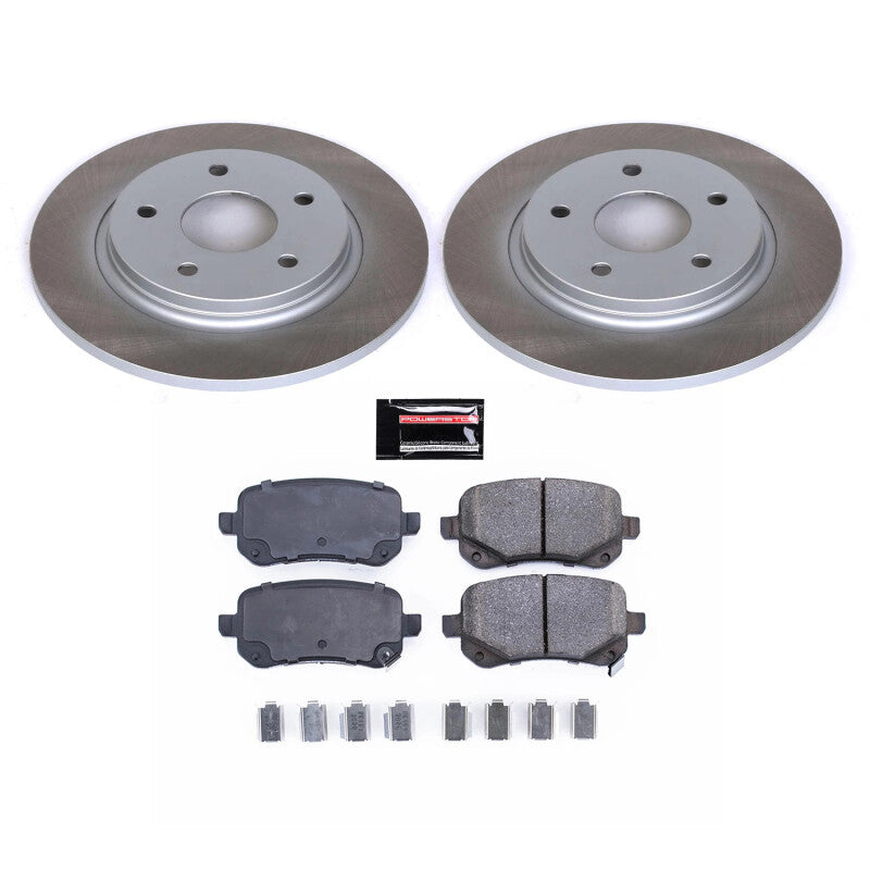 PSB Semi-Coated Rotor Kits - Power Stop 09-12 Volkswagen Routan Rear Semi-Coated Rotor Kit