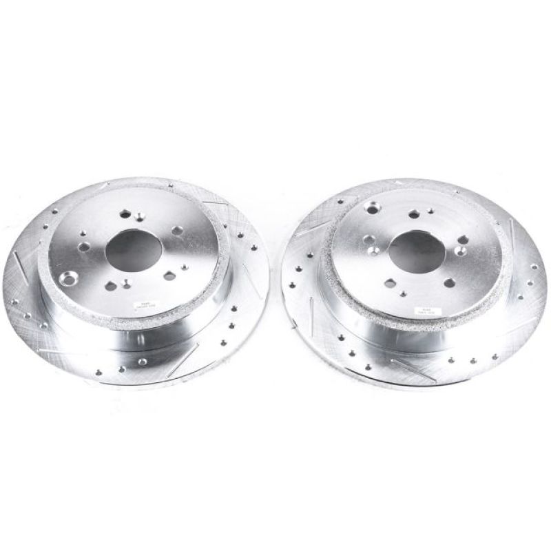 PSB Evolution Drill/Slot Rotor - Power Stop 01-06 Acura MDX Rear Evolution Drilled & Slotted Rotors - Pair