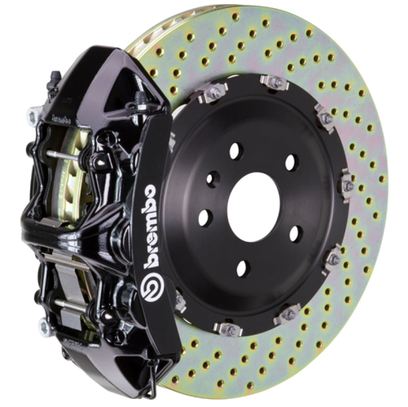BRB Big Brake Kits - Brembo 08-09 G8 Front GT BBK 6 Piston Cast 365x34 2pc Rotor Drilled-Black