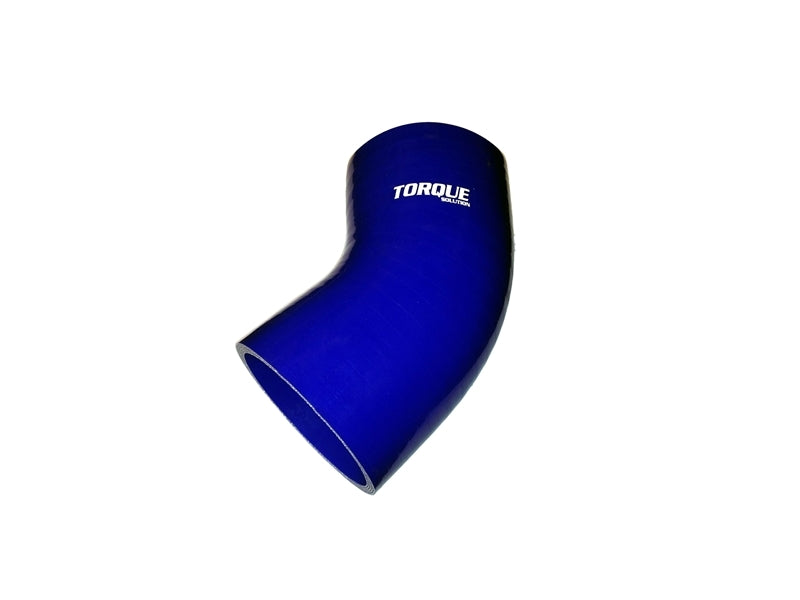 TQS Silicone Couplers - Blue - Torque Solution 45 Degree Silicone Elbow: 3.5 inch Blue Universal