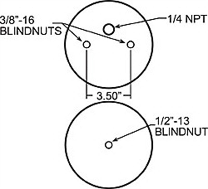 FIR Replacement Air Springs - Firestone Ride-Rite Replacement Air Helper Spring Rear Service Part 1T14C-1 (W217602107)