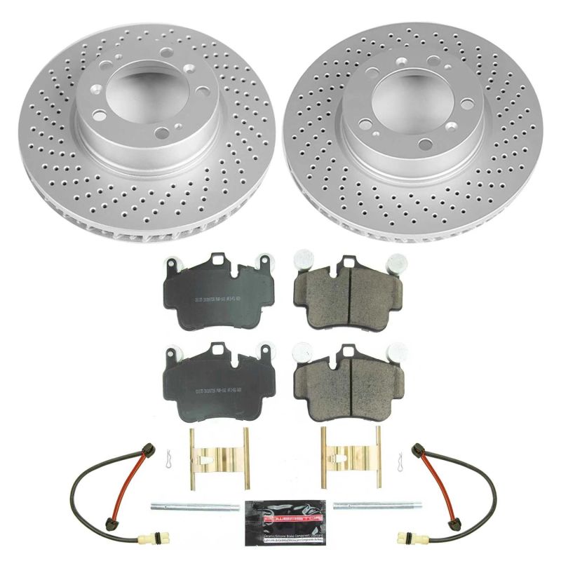 PSB Z17 Evolution Coated Kit - Power Stop 2005 Porsche 911 Front Z17 Evolution Geomet Coated Brake Kit