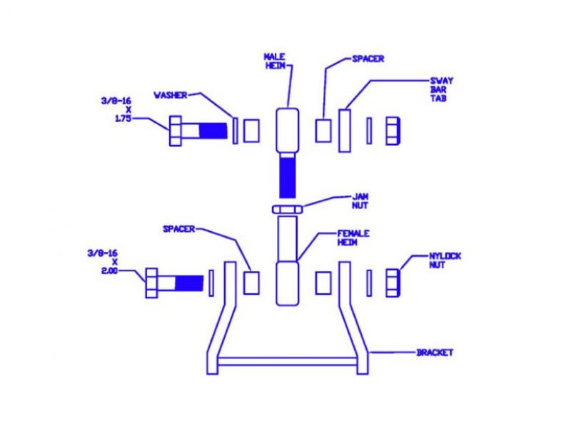 PRG Sway Bar Adapter Kits - Progress Tech 01-05 Honda Civic Rear Sway Bar Adapter Kit