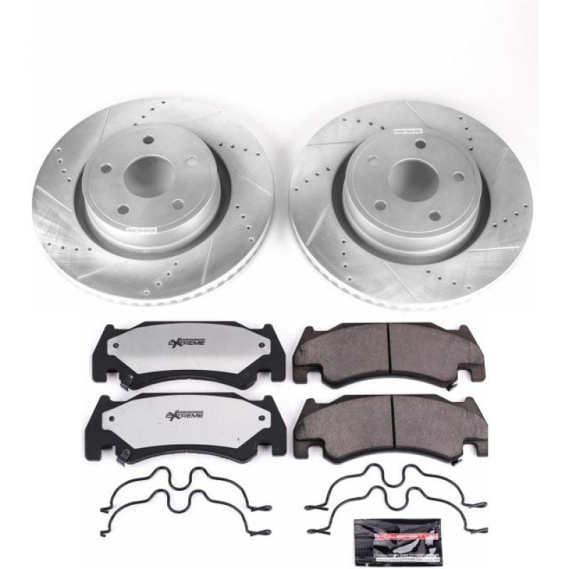 PSB Evolution Drill/Slot Rotor - Power Stop 05-06 Dodge Ram 1500 Front Z36 Truck & Tow Brake Kit