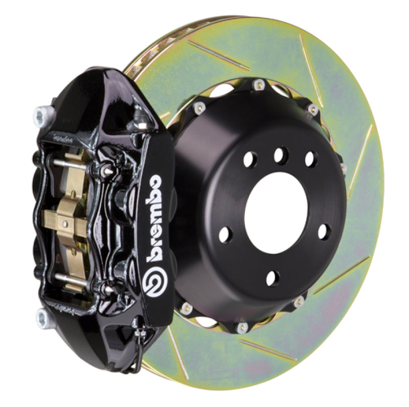 BRB Big Brake Kits - Brembo 08-13 M3 (E90/E92/E93) Rear GT BBK 4 Piston Cast 380x28 2pc Rotor Slotted Type-1-Black