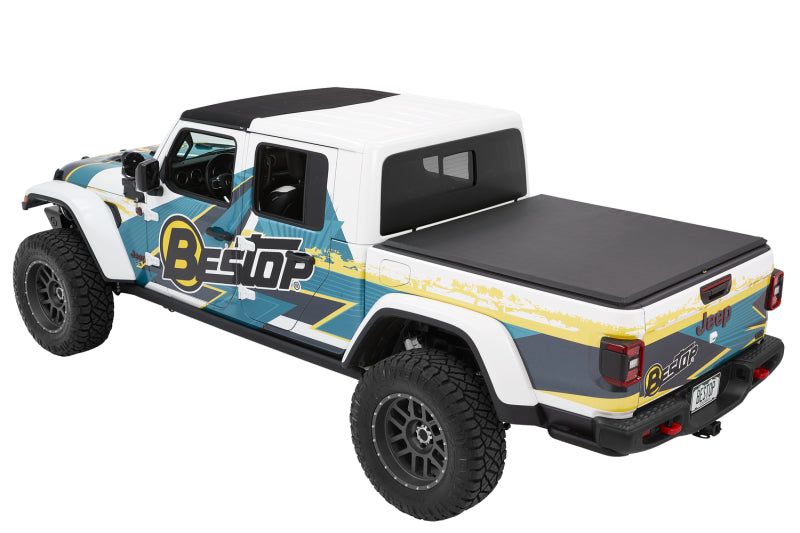 BES EZ-Roll Tonneau Covers - Bestop Roll Soft Tonneau - 20-26 Jeep Gladiator For 5 Ft. Bed EZ-Roll (Black Diamond)