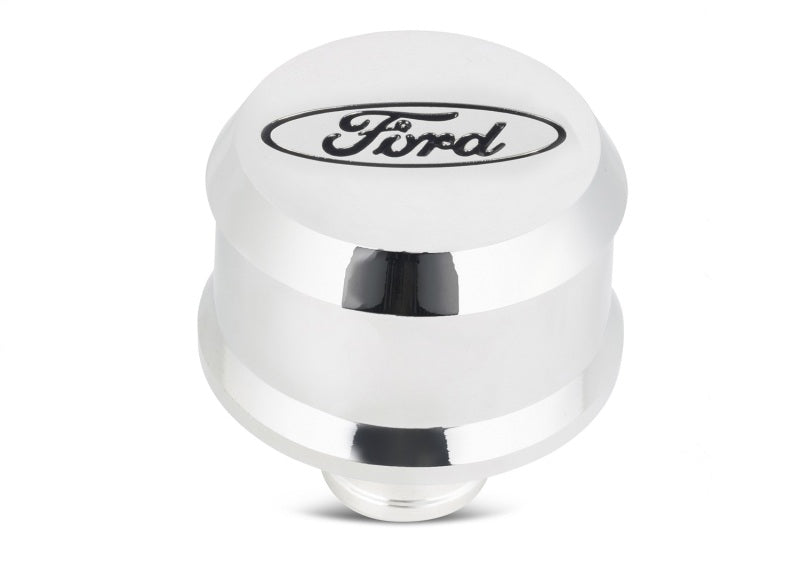 FR Breather Caps - Ford Racing Slant Edge Breather - Chrome