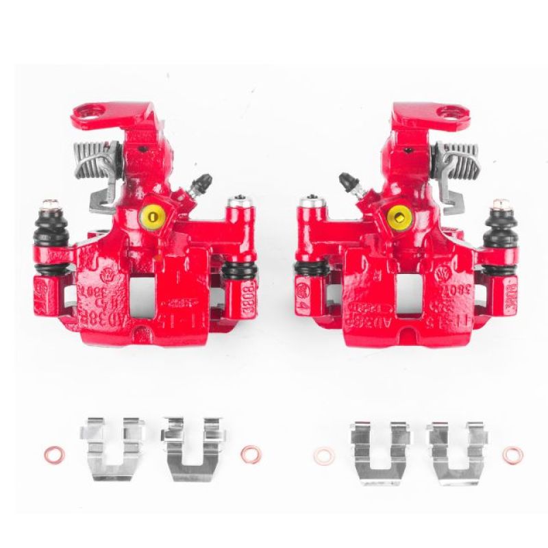PSB Red Calipers - Power Stop 03-05 Buick Park Avenue Rear Red Calipers w/Brackets - Pair