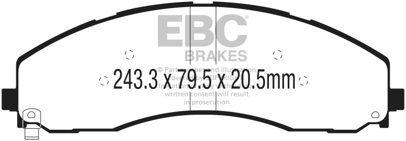 EBC Yellowstuff Brake Pad Sets - EBC 2017+ Ford F-450 Yellowstuff Front/Rear Brake Pads