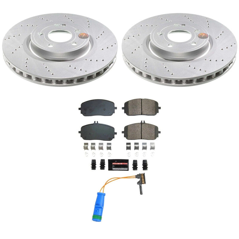 PSB Z23 Evolution Coated Kit - Power Stop 19-22 Mercedes-Benz A220 Front Z23 Coated Brake Kit