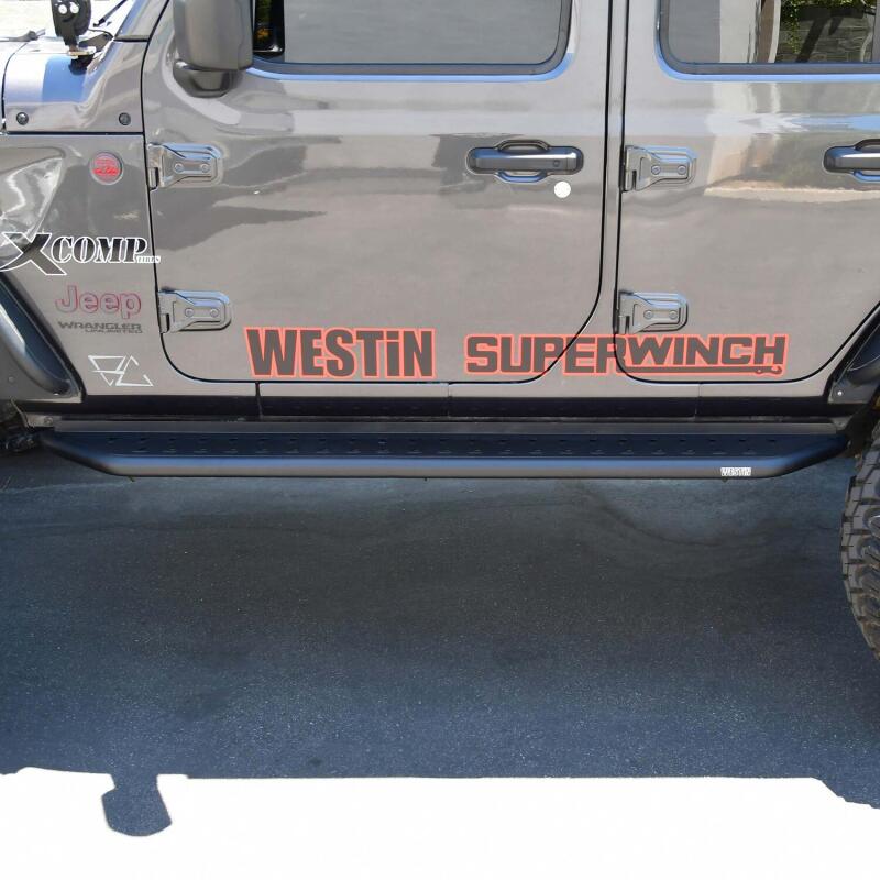 WES Running Boards - Outlaw - Westin 18-24 Jeep Wrangler (JL) Unlimited 4DR Outlaw Running Board - Textured Black
