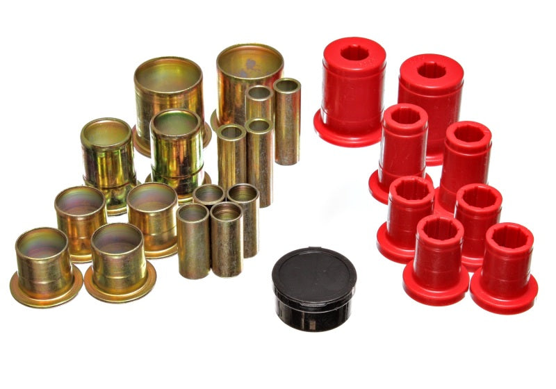 ES Cntrl Arm Bushings - Red - Energy Suspension 73-74 Camaro / 73 GrandAm/GrandPrix Red Control Arm Bushing Set - Complete Set
