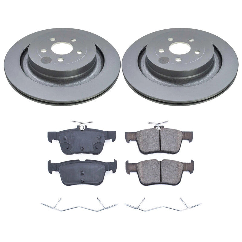 PSB Z17 Evolution Coated Kit - Power Stop 22-24 Ford Edge Rear Z17 Coated Brake Kit