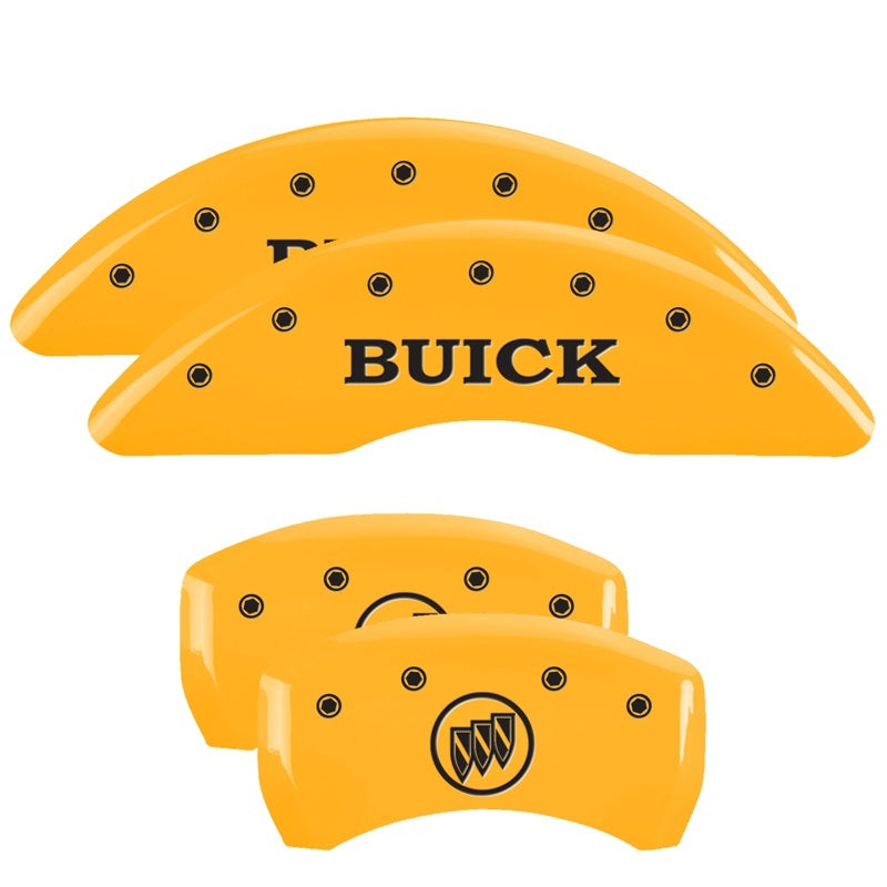 MGP Caliper Covers 4 Logo - MGP 4 Caliper Covers Engraved Front Buick Rear Yellow Finish Black Char 2015 Buick Regal