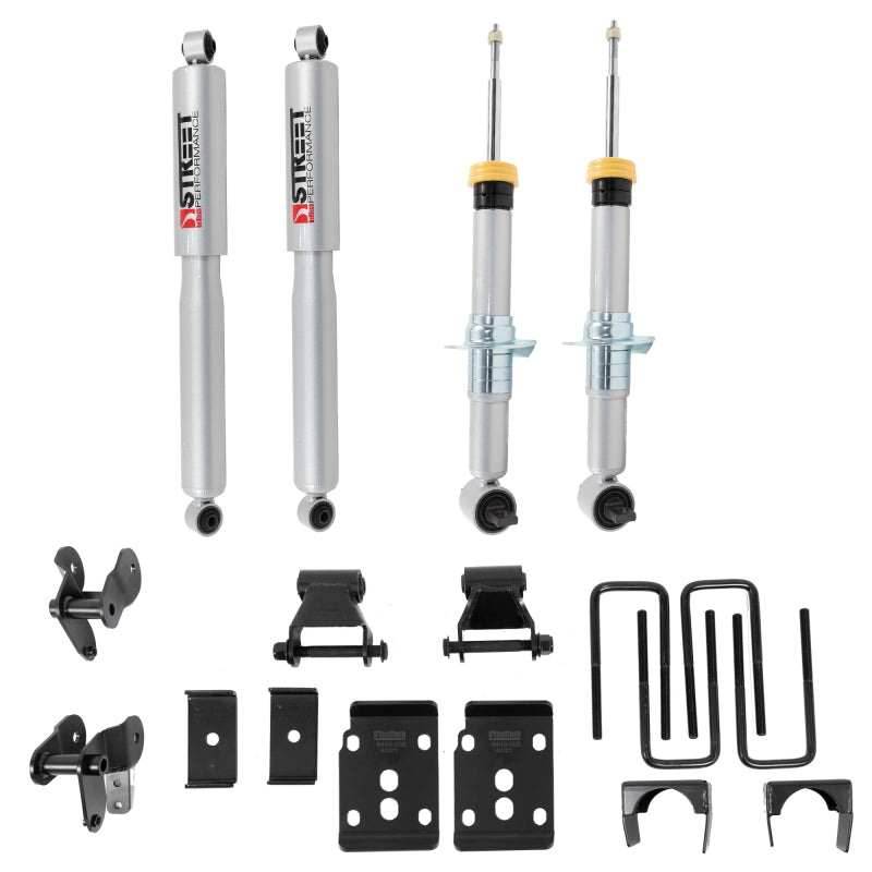 BT Lower Kit w SP Shocks - Belltech 2021+ Ford F-150 2WD 1-3.5in Front 4.5in Rear Complete Lower Kit with SP Shocks