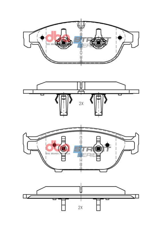 DBA Street Series Brake Pads - DBA 12-18 Audi A6 Street Series Front Brake Pads