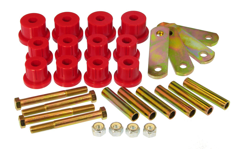 PRO Spring/Shackle Bush- Red - Prothane 62-67 Chevy Nova HD Spring & Shackles Bushings - Red