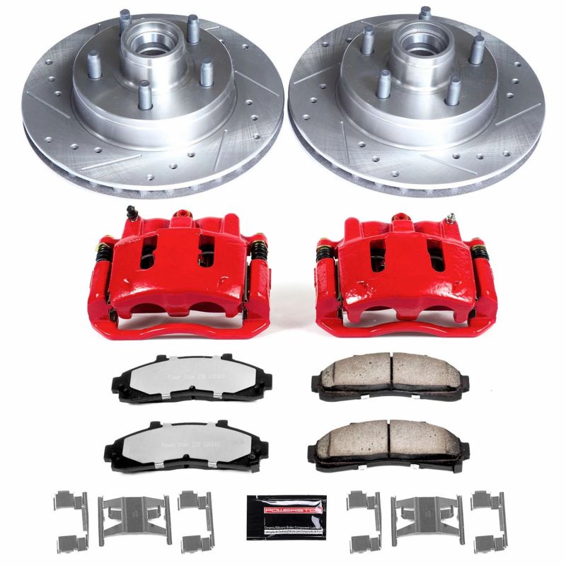 PSB Z36 Truck & Tow Kit w/Cals - Power Stop 97-95 Ford Ranger Front Z36 Truck & Tow Brake Kit w/Calipers