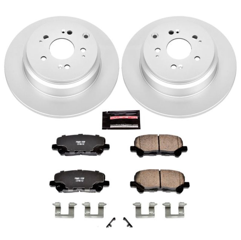 PSB Z17 Evolution Coated Kit - Power Stop 12-15 Honda Pilot Rear Z17 Evolution Geomet Coated Brake Kit