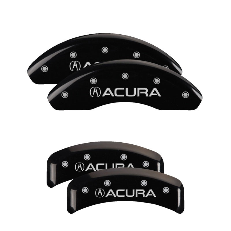 MGP Caliper Covers 4 Logo - MGP 4 Caliper Covers Engraved Front & Rear Acura Black finish silver ch