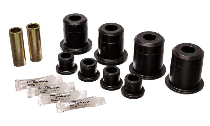 ES C-Bushings - Black - Energy Suspension 76-77 Ford Bronco/66-72 F-100/F-150 Black 7 Deg Offset Complete 14Pc C-Bushing Set