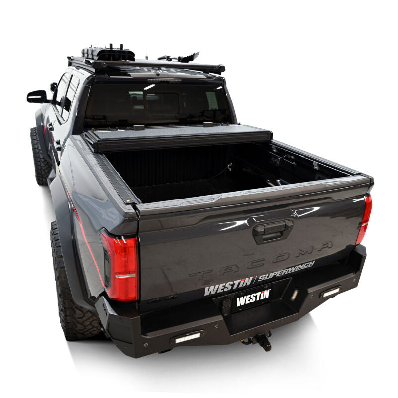 WES Hard Tri-Fold Tonneau Covers - Westin 24-26 Toyota Tacoma 2WD/4WD 5ft. Bed Hard Tri-Fold Tonneau Cover - Black