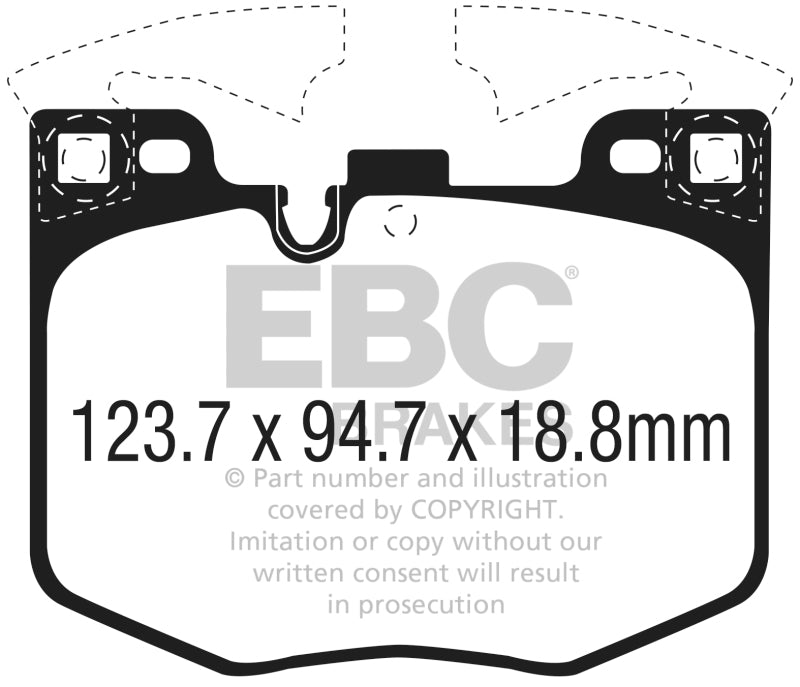 EBC Greenstuff Brake Pad Sets - EBC 2018+ BMW X3 M40i (G01) 3.0T Greenstuff Front Brake Pads