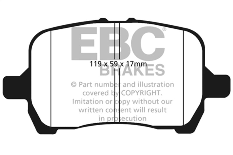 EBC Ultimax2 Brake Pad Sets - EBC 04-06 Chevrolet Cobalt 2.0 Supercharged Ultimax2 Front Brake Pads