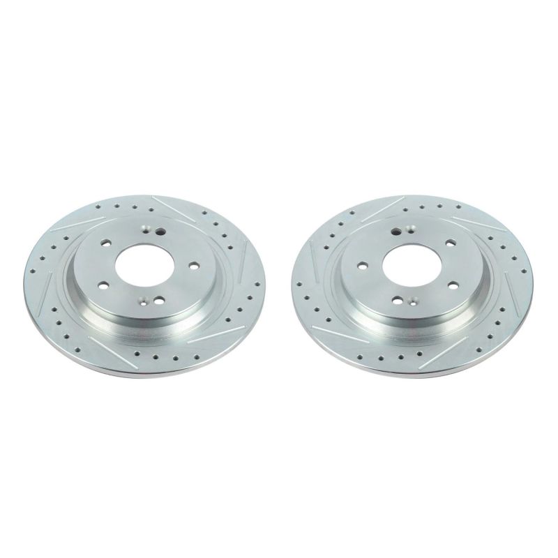 PSB Evolution Drill/Slot Rotor - Power Stop 18-20 Hyundai Kona Rear Evolution Drilled & Slotted Rotors - Pair