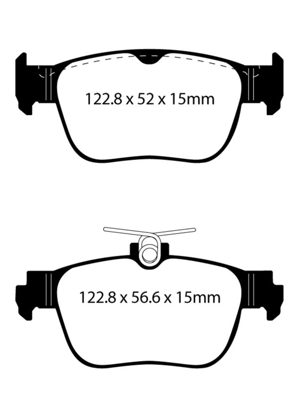 EBC Yellowstuff Brake Pad Sets - EBC 2022+ Audi A3 2.0T (40) Yellowstuff Rear Brake Pads