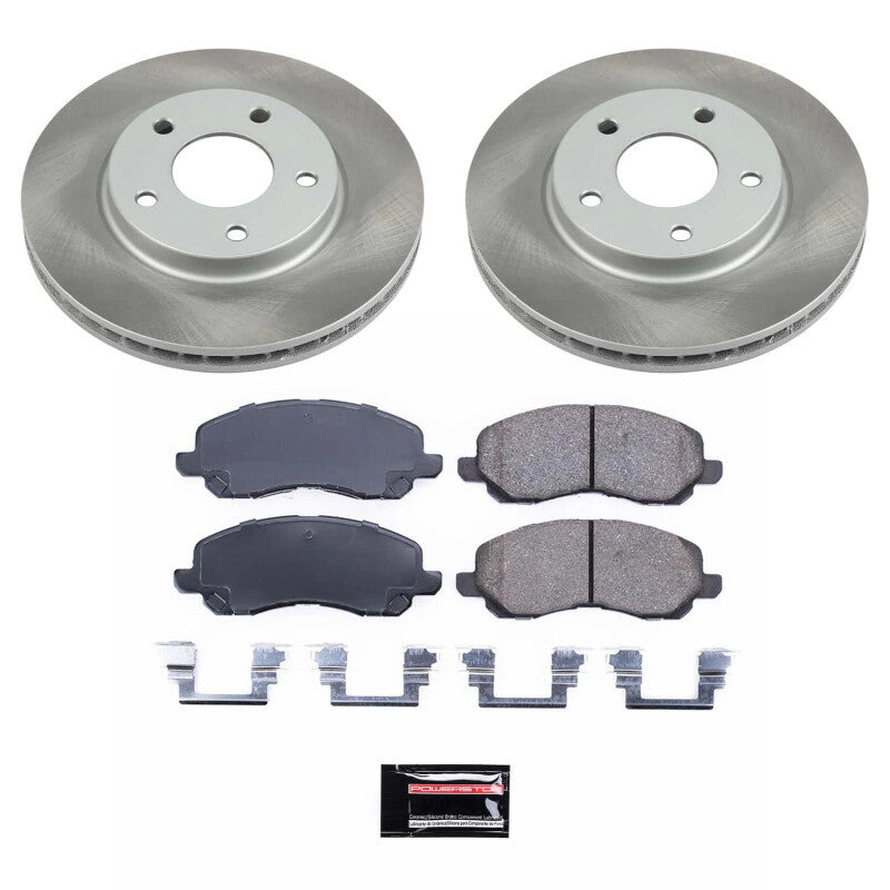 PSB Semi-Coated Rotor Kits - Power Stop 08-17 Mitsubishi Lancer Front Semi-Coated Rotor Kit
