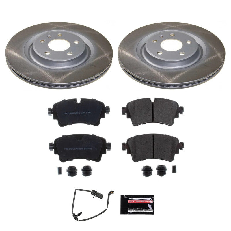 PSB Semi-Coated Rotor Kits - Power Stop 18-20 Audi S5 Sportback Rear Semi-Coated Rotor Kit