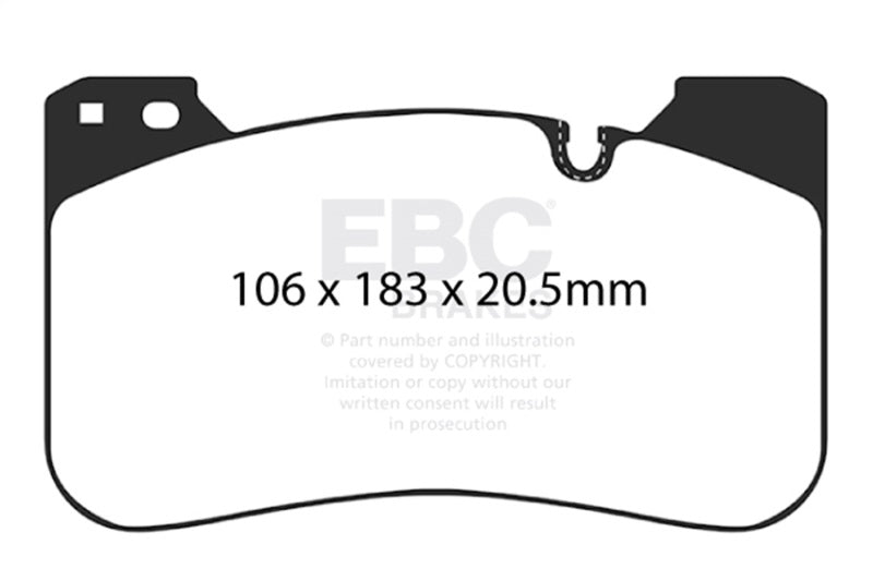 EBC Bluestuff Brake Pad Sets - EBC 2018+ BMW M5 F90 Bluestuff Front Brake Pads