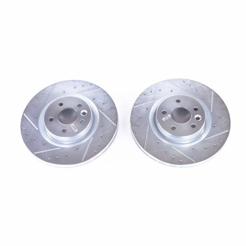 PSB Evolution Drill/Slot Rotor - Power Stop 2018 Jaguar E-Pace Front Evolution Drilled & Slotted Rotors - Pair