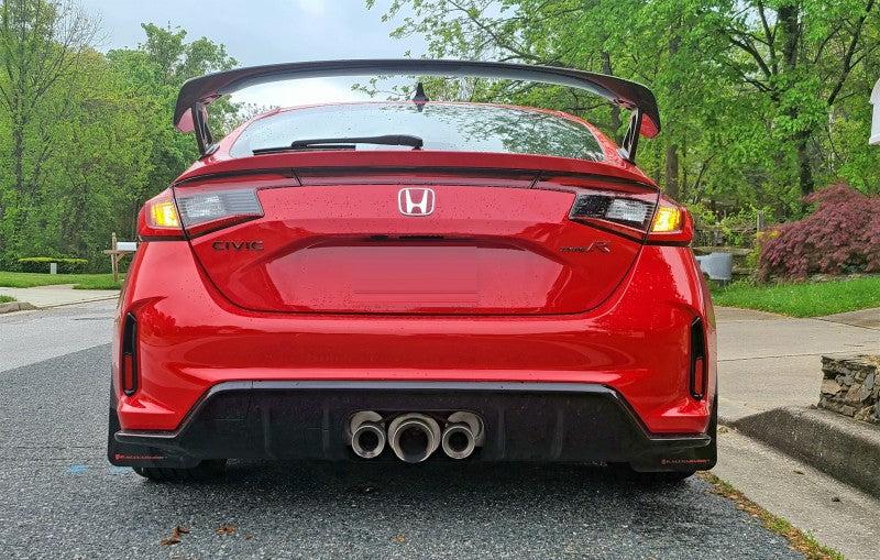 RAL UR Blk Flap/Blue Logo - Rally Armor 23-25 Honda Civic Type R Black Mud Flap Light Blue Logo
