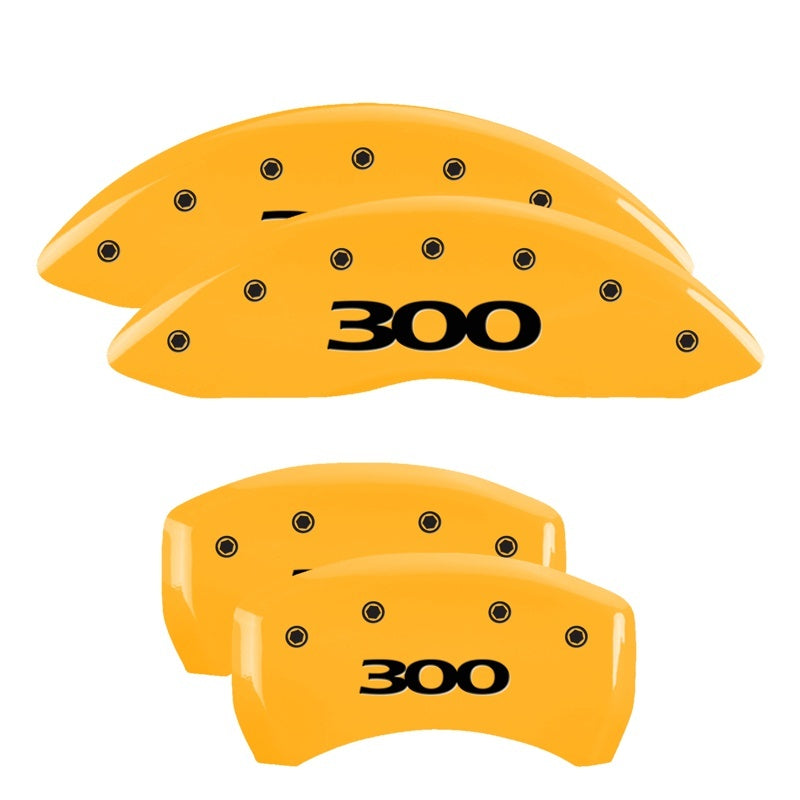 MGP Caliper Covers 4 Logo - MGP 4 Caliper Covers Engraved Front & Rear 300 Yellow Finish Black Char 2007 Chrysler 300