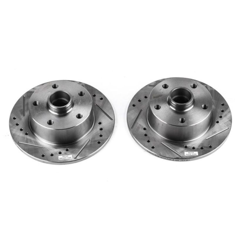 PSB Evolution Drill/Slot Rotor - Power Stop 96-01 Audi A4 Rear Evolution Drilled & Slotted Rotors - Pair