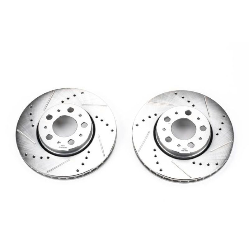 PSB Evolution Drill/Slot Rotor - Power Stop 01-07 Volvo S60 Front Evolution Drilled & Slotted Rotors - Pair