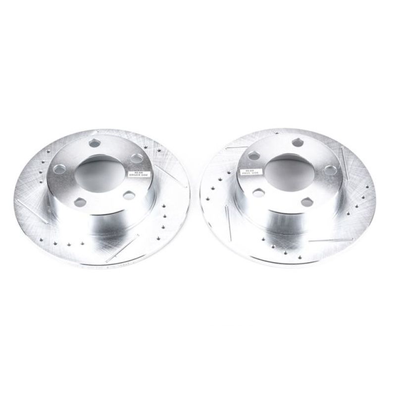 PSB Evolution Drill/Slot Rotor - Power Stop 98-01 Audi A6 Quattro Rear Evolution Drilled & Slotted Rotors - Pair