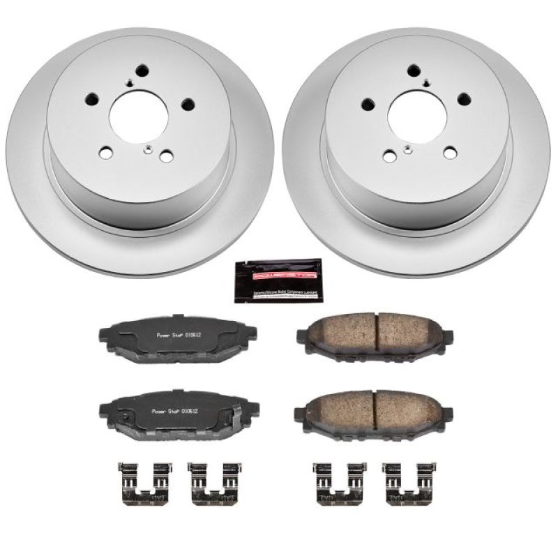 PSB Z17 Evolution Coated Kit - Power Stop 05-09 Subaru Legacy Rear Z17 Evolution Geomet Coated Brake Kit